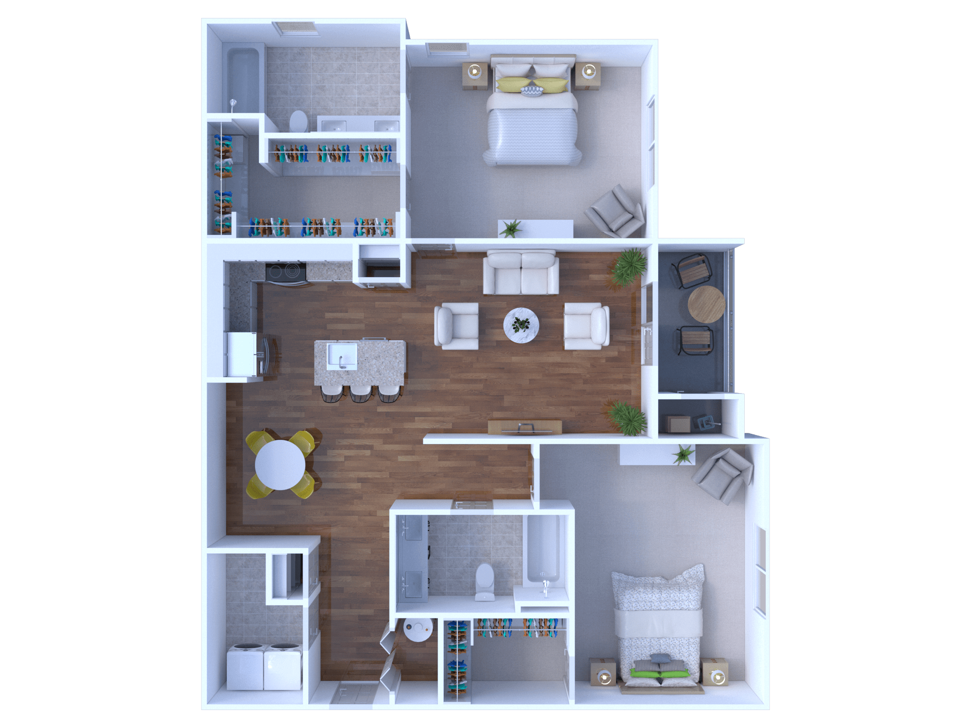 Two Bedrooms Floorplan