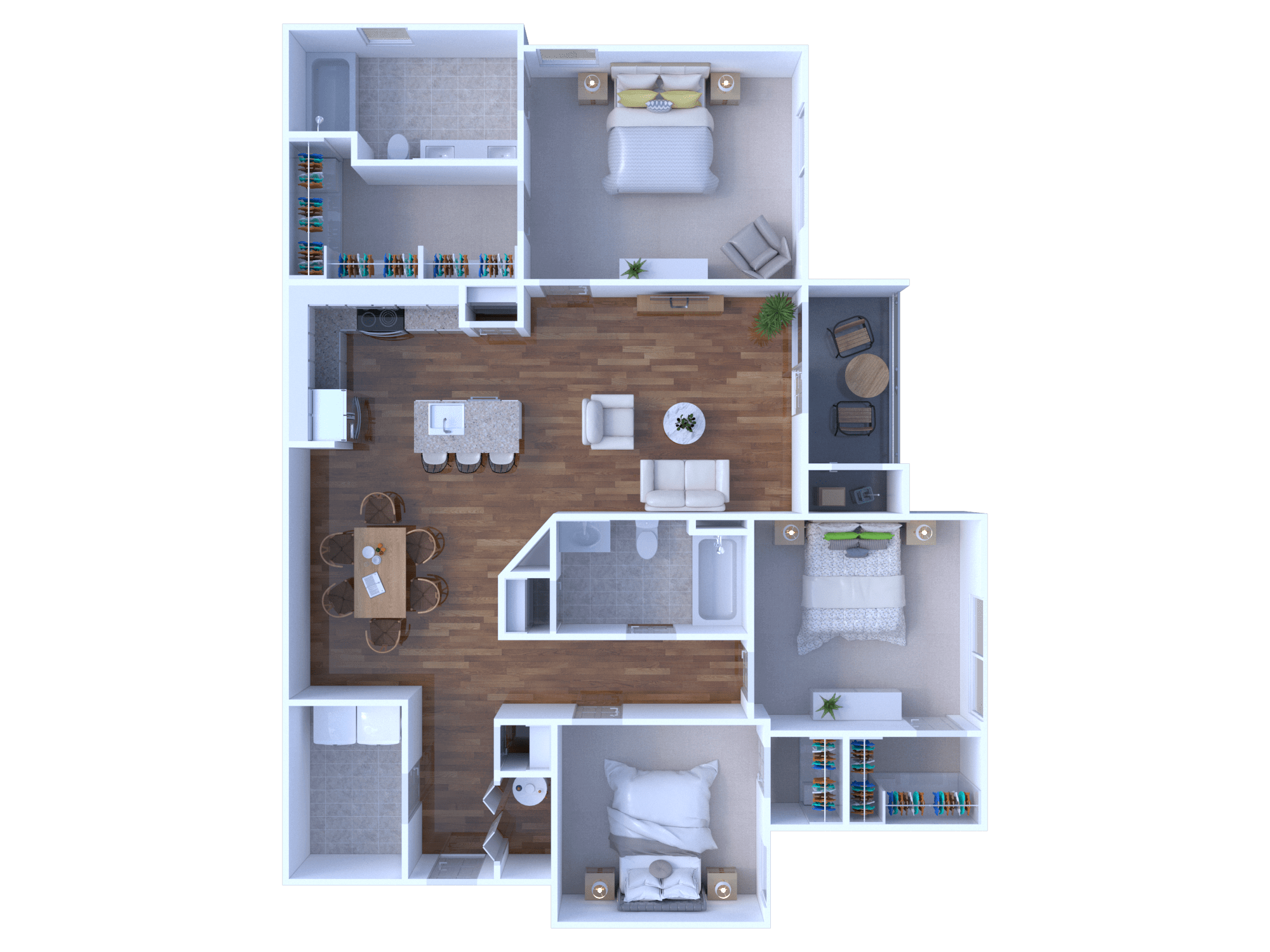 Three Bedrooms Options